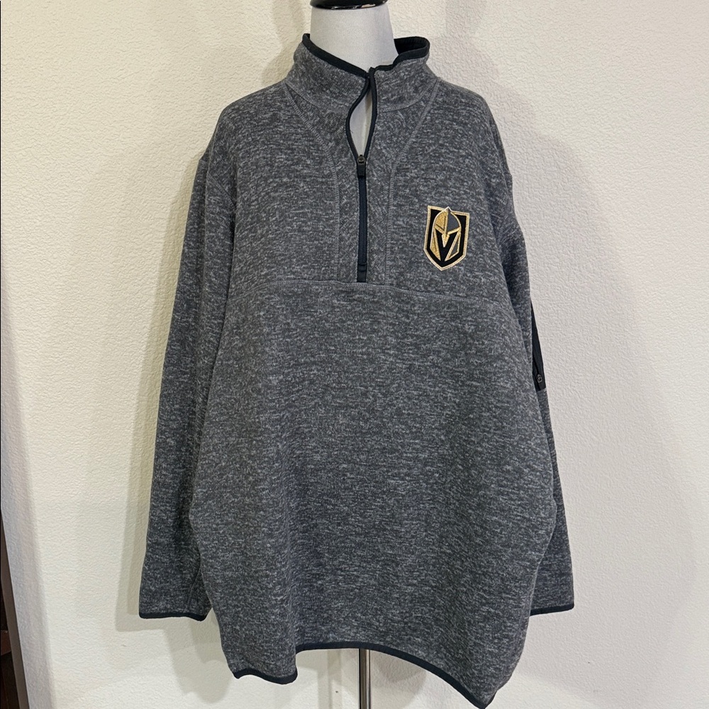 Charcoal Golden Knights Zip-Up Antigua Men's Sweater Size 2XL EUC